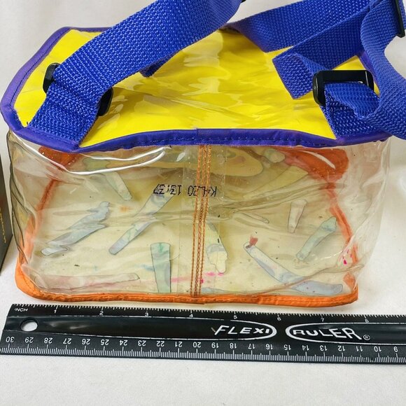 Crayola Clear Small Backpack And Unused 64 Crayon Box With Retired And Tarnished - Picture 12 of 14